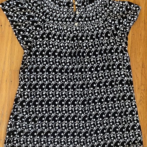 LOFT black and white polka dot top - Picture 3 of 5